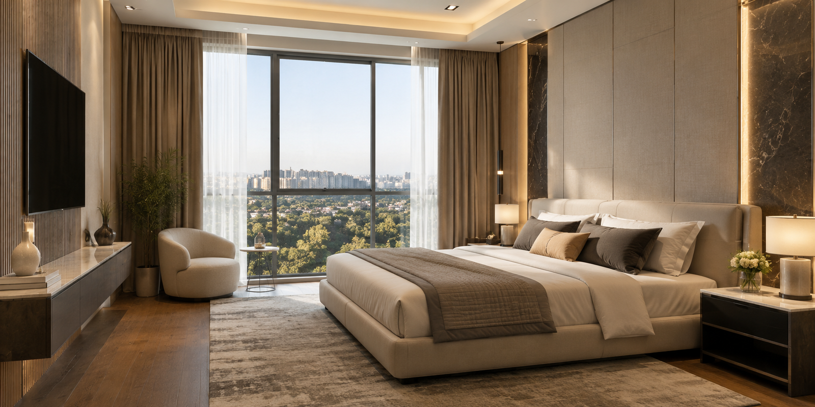 Elan JW Marriott Residences bedroom interior