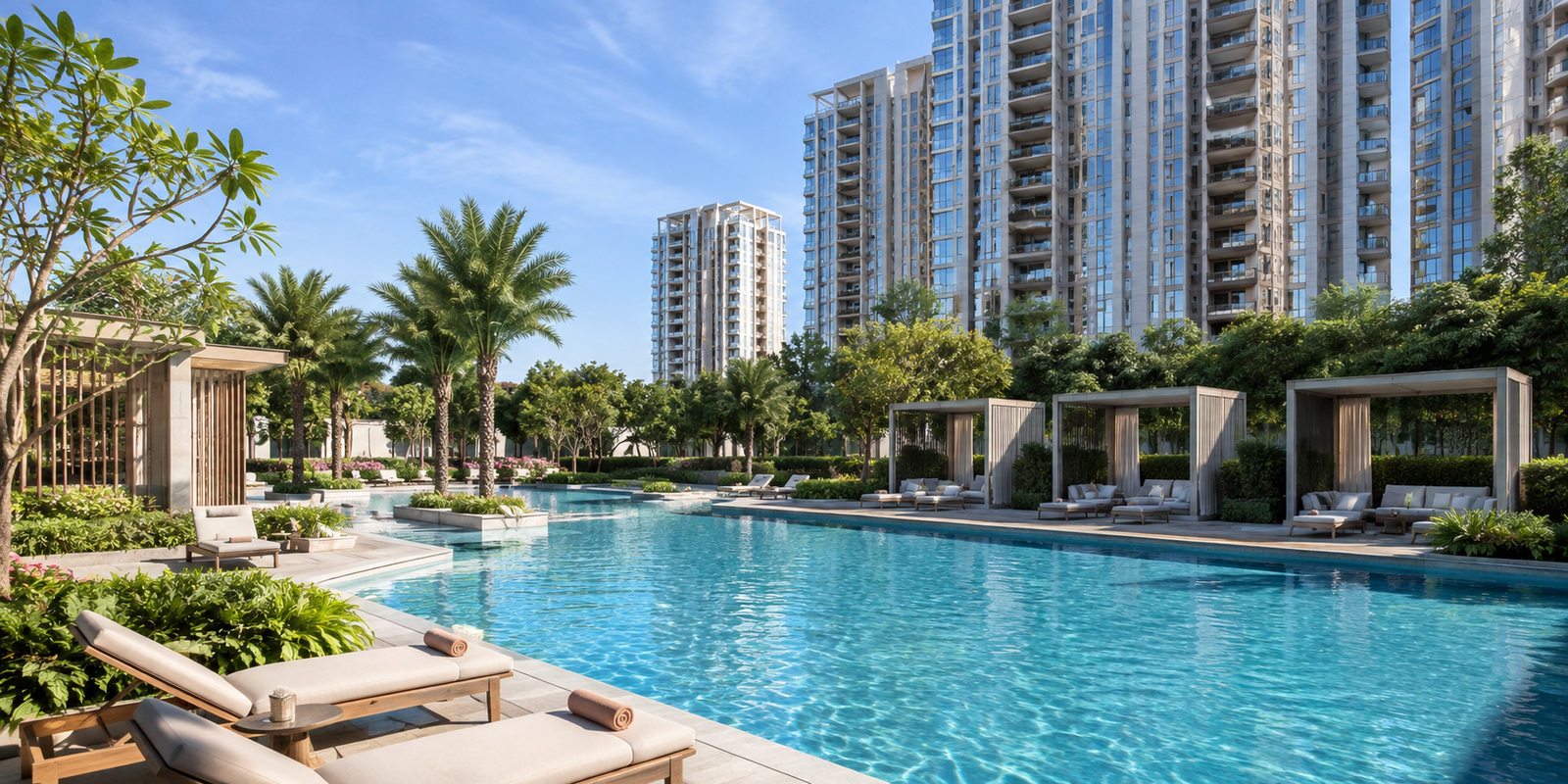 Elan JW Marriott Residences pool deck